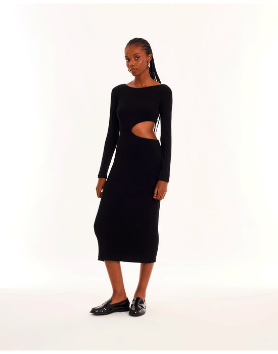 Vestido vazado urb preto