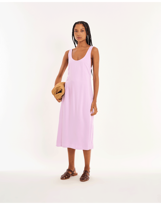 Vestido oval nos rosa