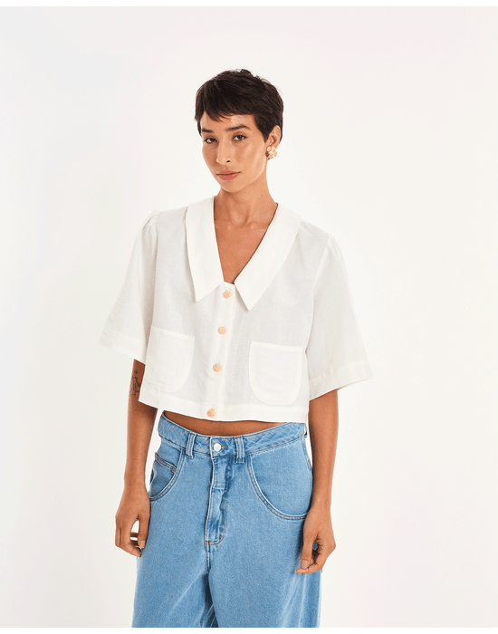 Blusa vintage nos off-white