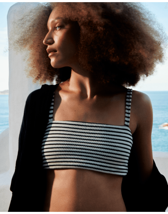 Top textura alt listrado preto