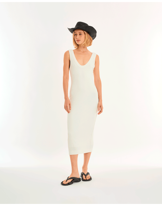 Vestido regata alt off-white