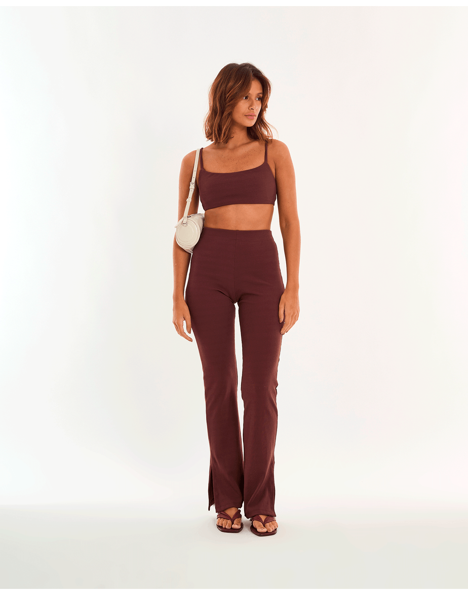 Calça bandage alt marrom