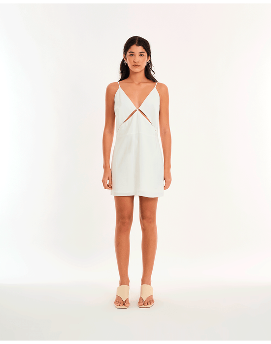 Vestido enviesado alt off-white