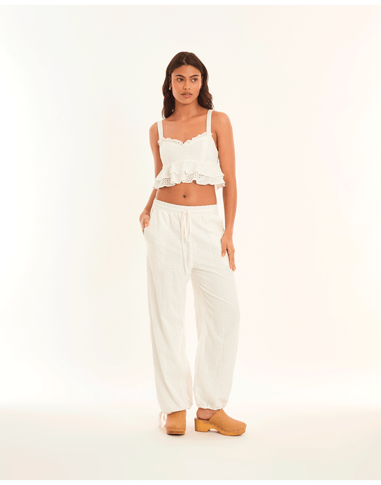 Calça laise tic branco