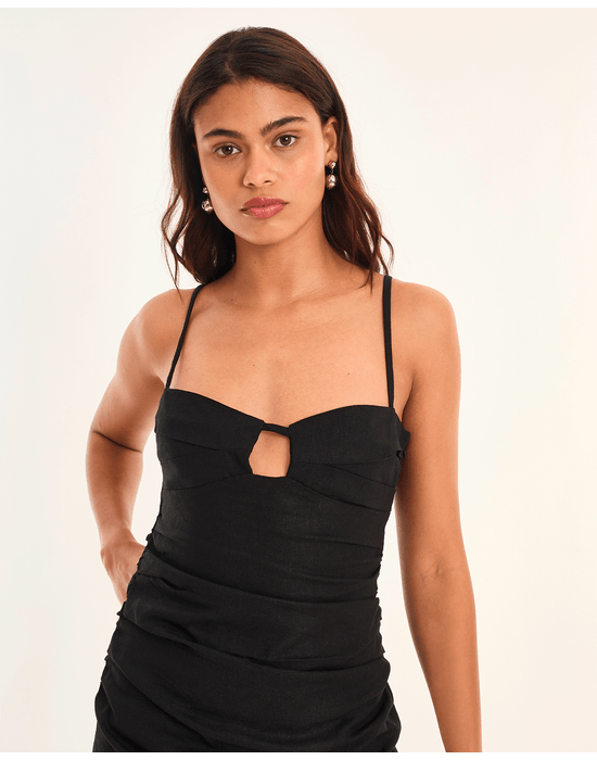 Vestido bojo tic preto