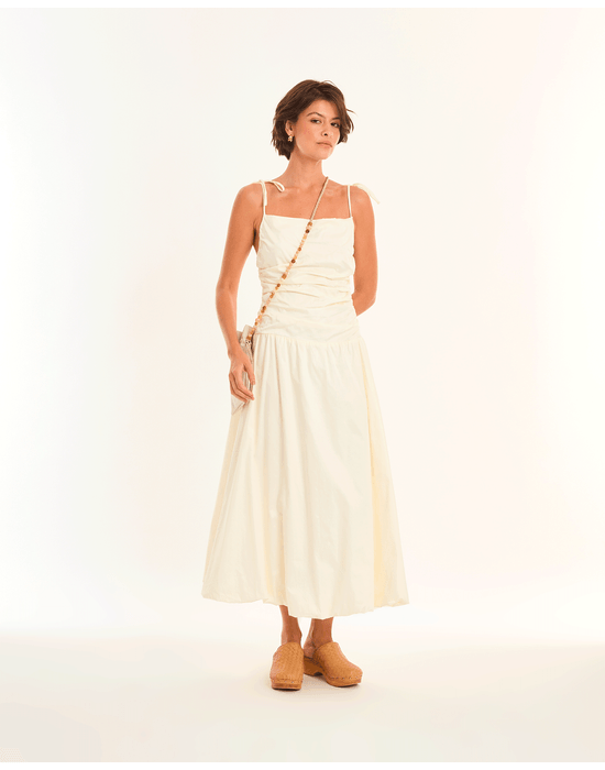 Vestido balonê ade off-white