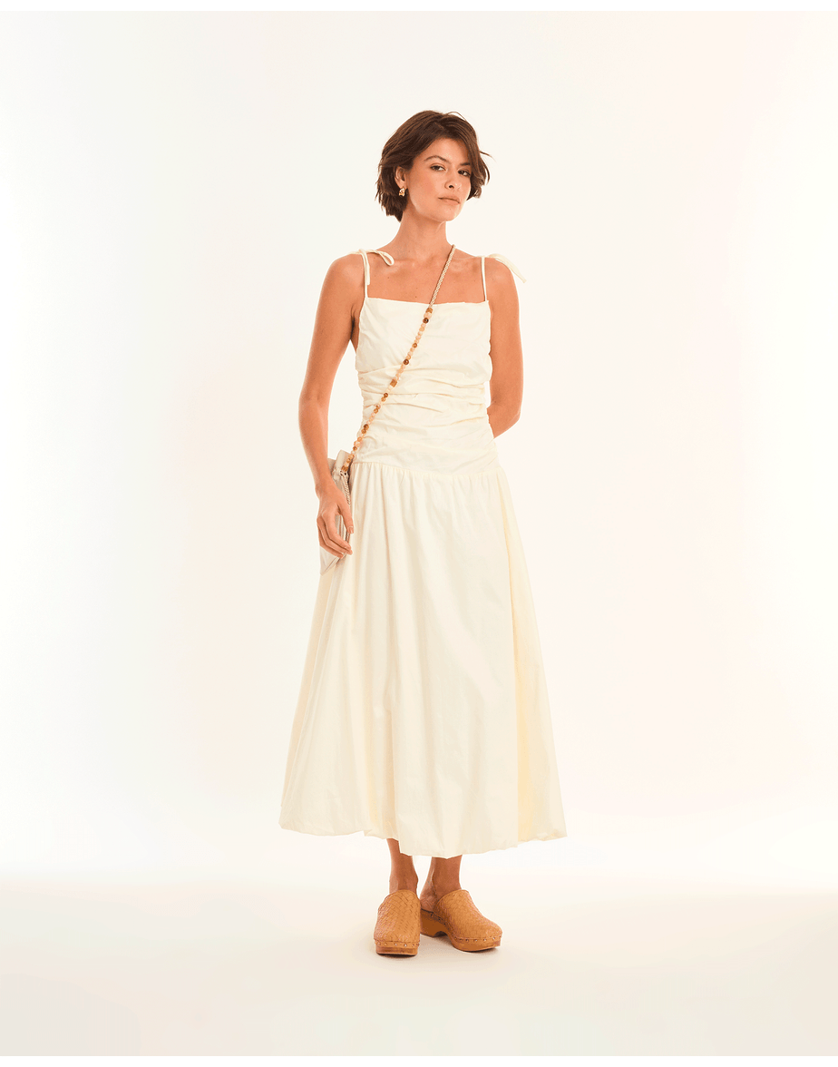 Vestido balonê ade off-white