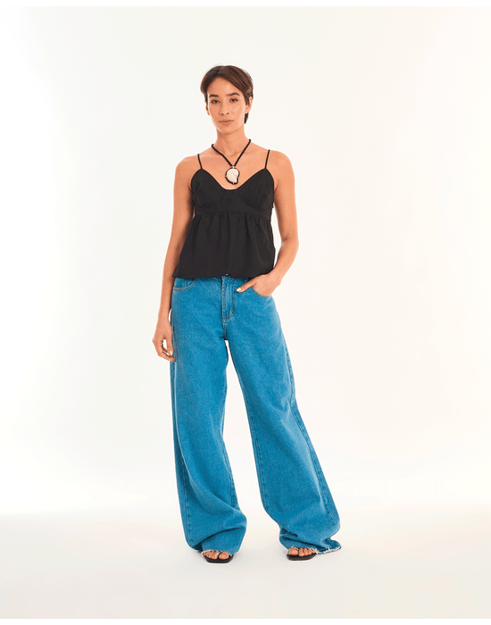 Blusa cambraia art preto