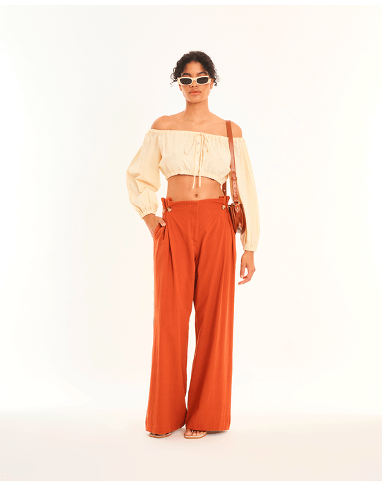 Calça cotton neo marrom