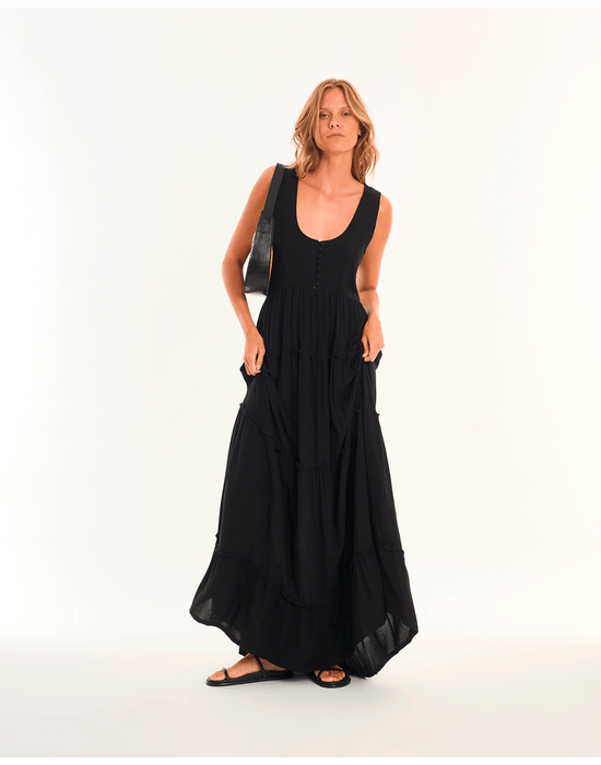 Vestido pala road preto
