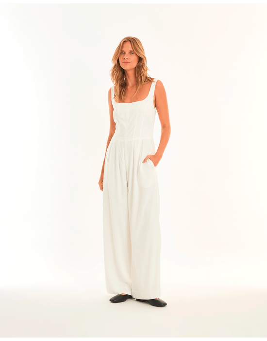 Macacao decote ever off-white