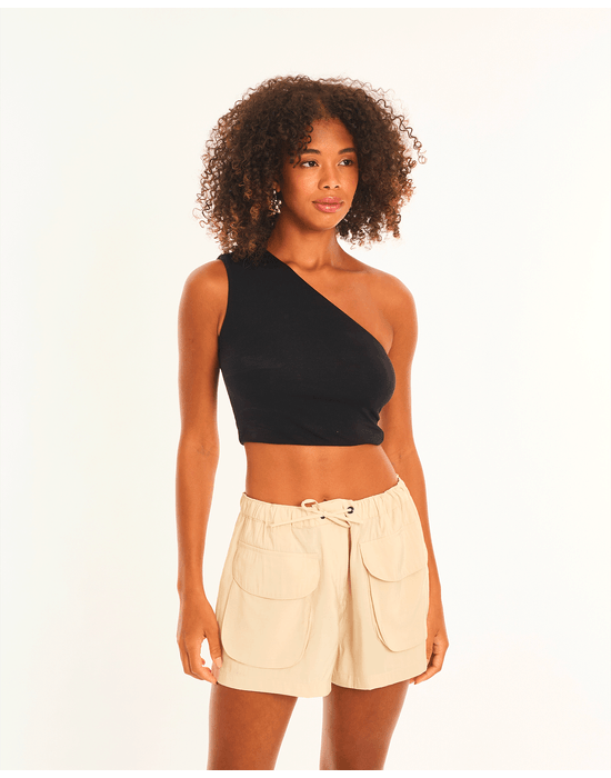 Top ombro sut preto