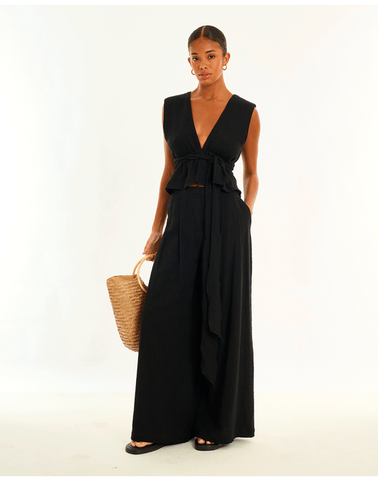 Calça textura ray preto