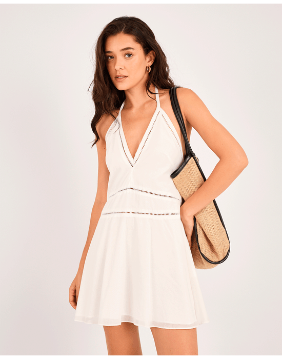 Vestido detalhe bos off-white