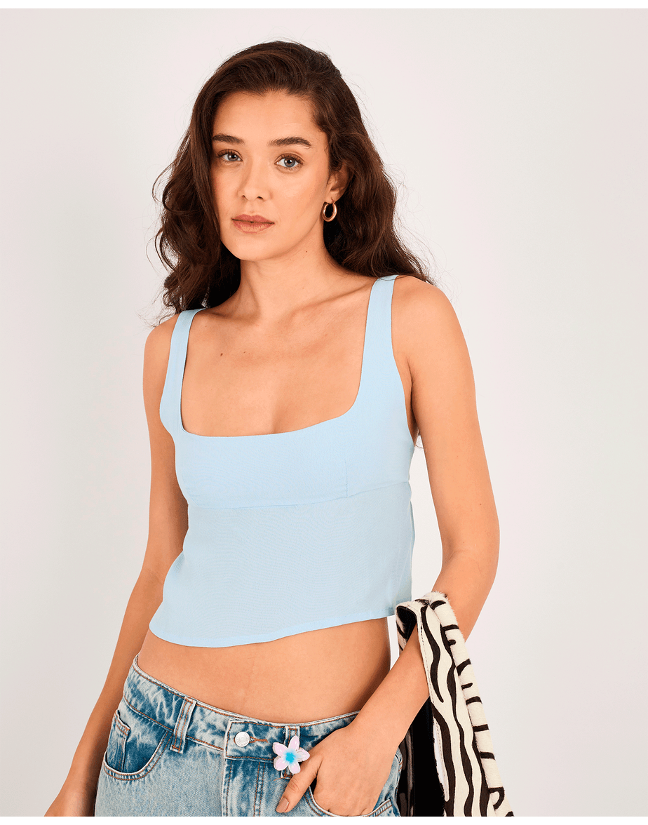 Top tira red azul