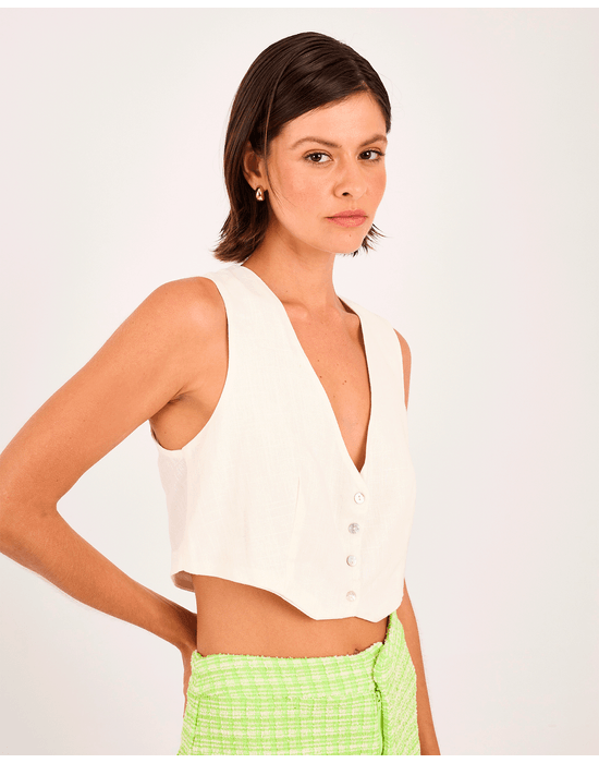 Colete cotton lys off-white