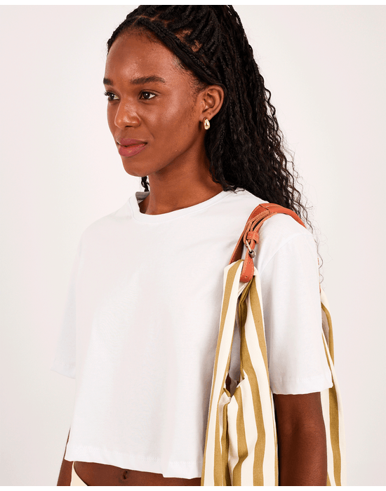 T-shirt algodão ter off-white