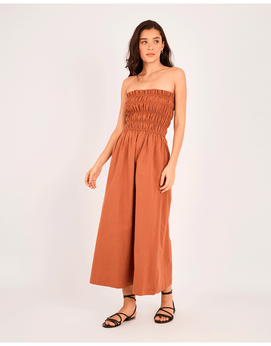 Vestido bruma ora marrom