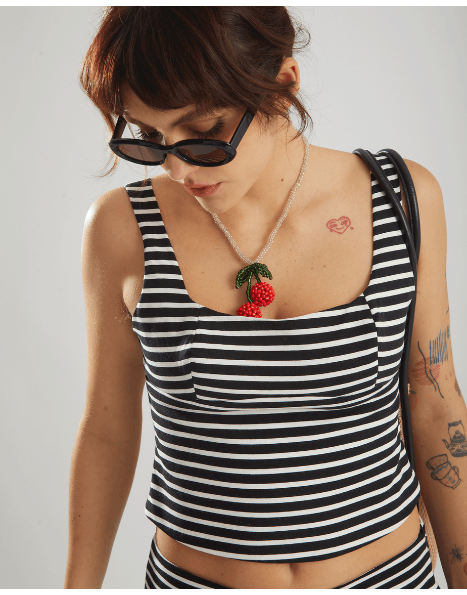 Blusa listrada sophia de lucca listrado
