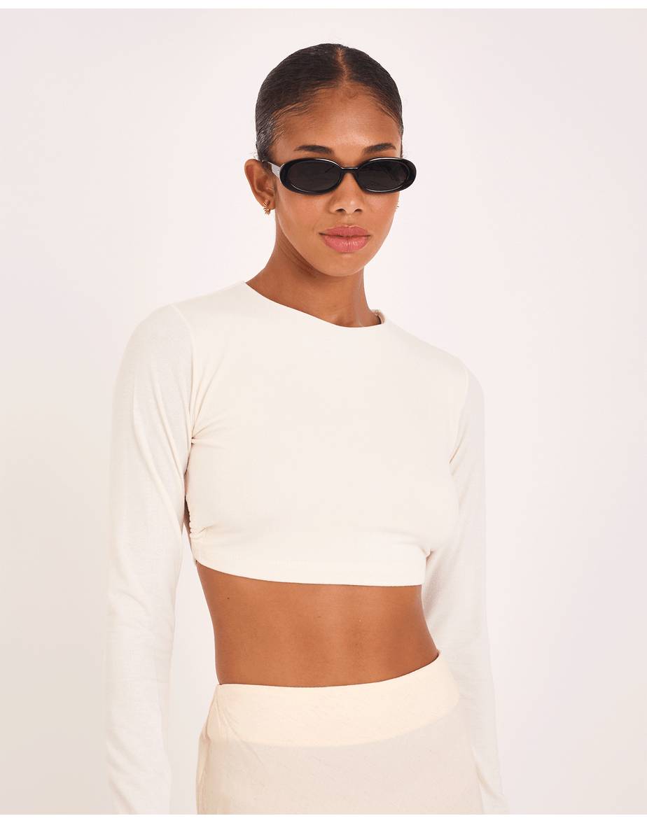 Top cascata vin off-white