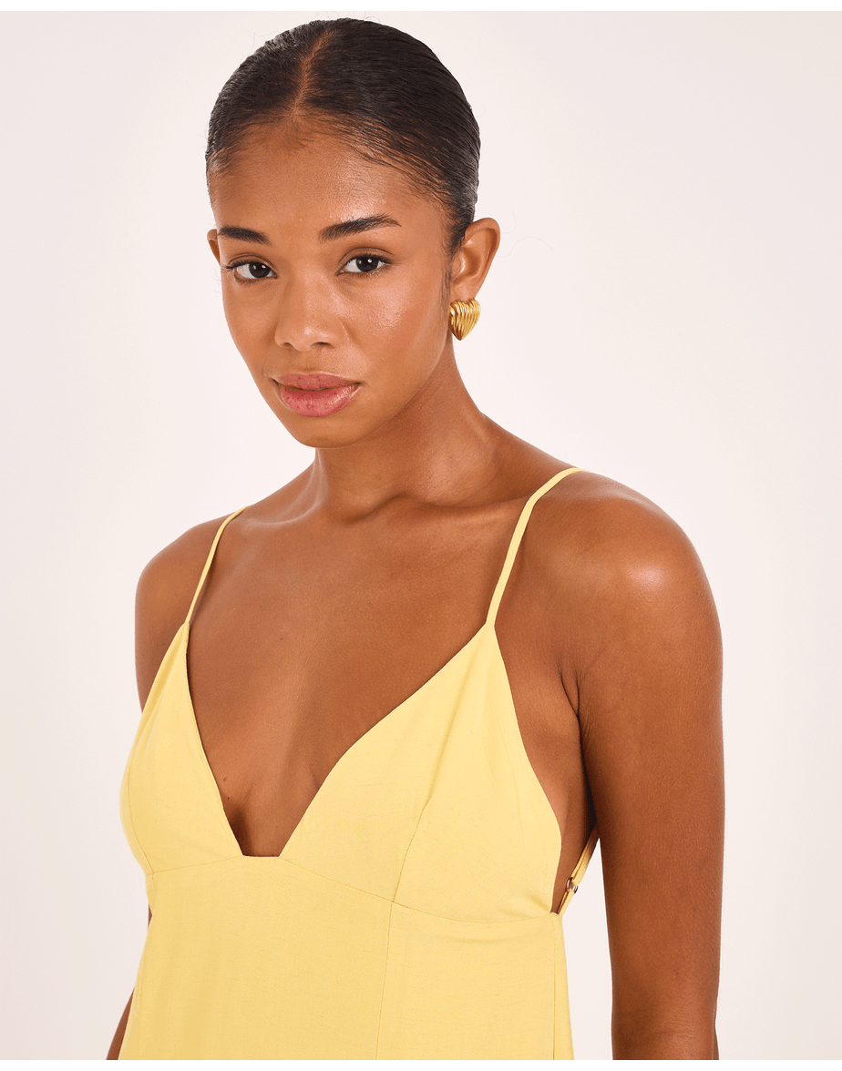 Vestido bossa vin amarelo