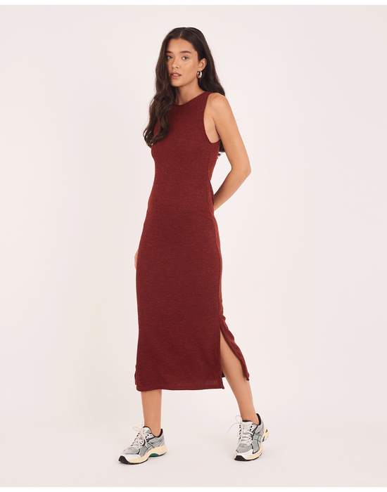 Vestido retro tex marrom