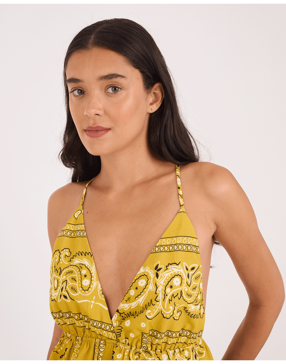 Top bandana tex estampado verde