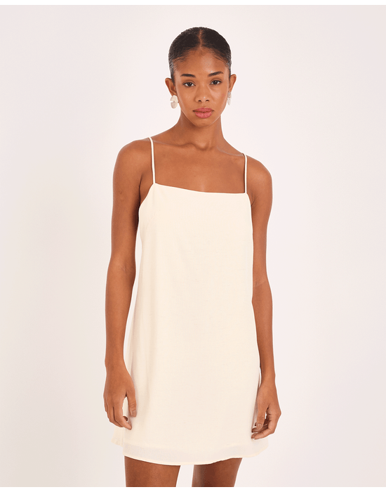 Vestido mini bossa vin off-white
