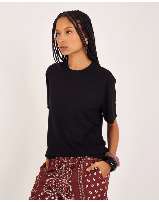 T-shirt ampla kai preto