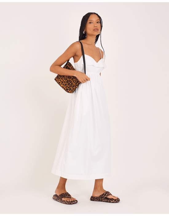 Vestido tricoline kai branco
