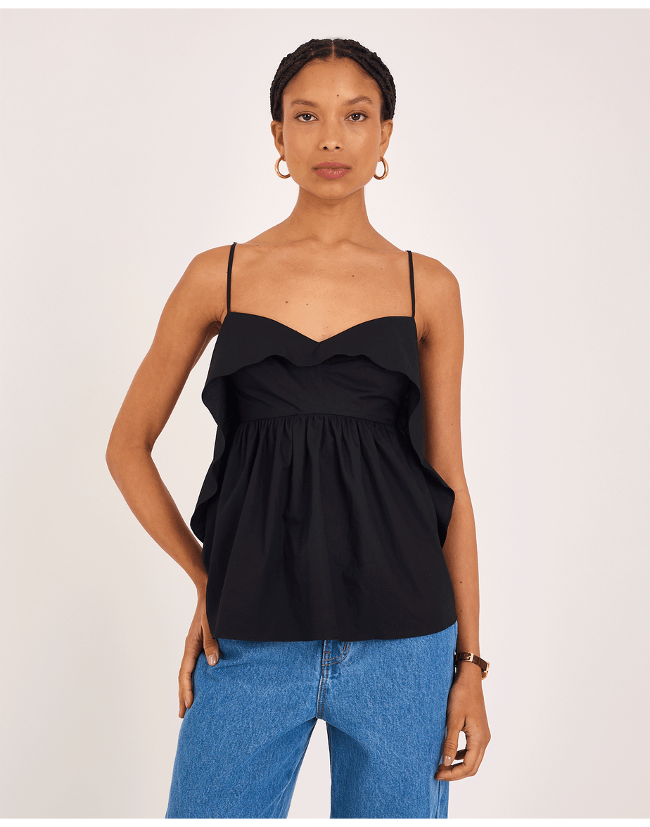 Blusa tricoline kai preto