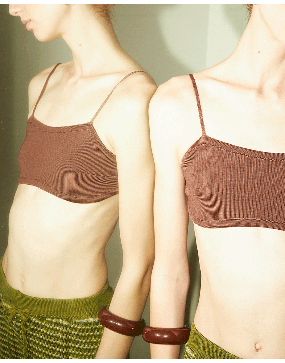 Top tricot kai marrom