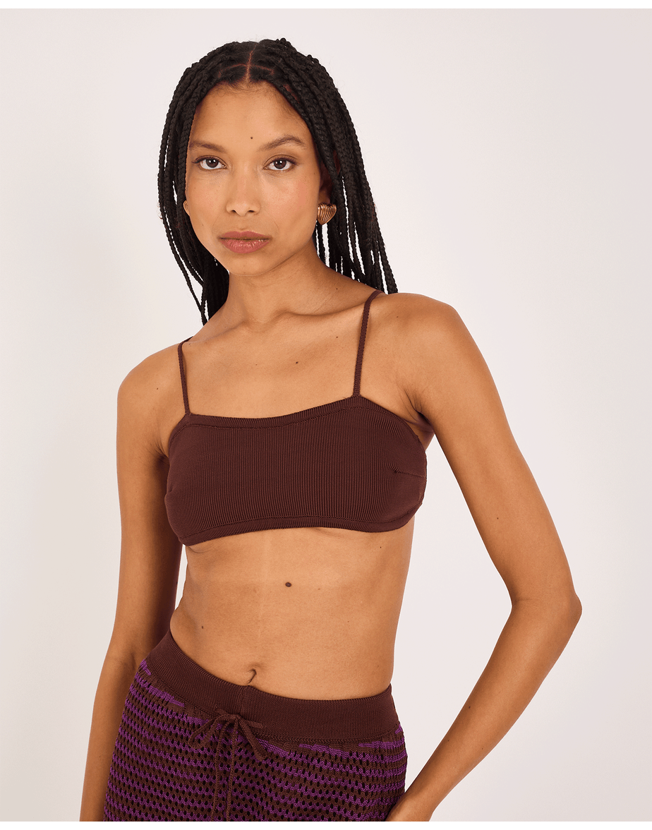 Top tricot kai marrom
