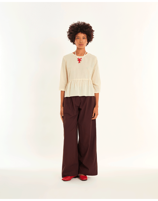 Blusa voil inv off-white