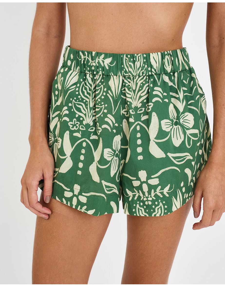 Short voil floral inv estampado