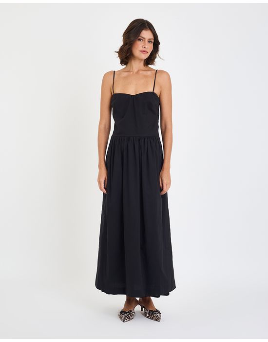 Vestido voil inv preto