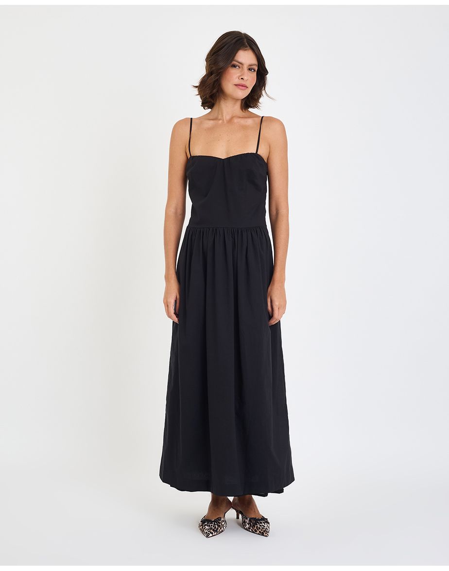 Vestido voil inv preto