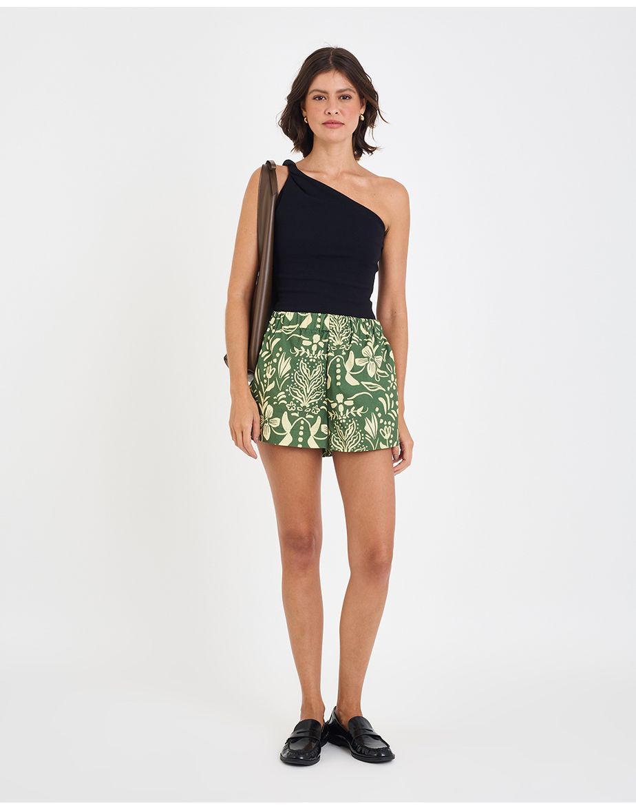 Short floral inv estampado