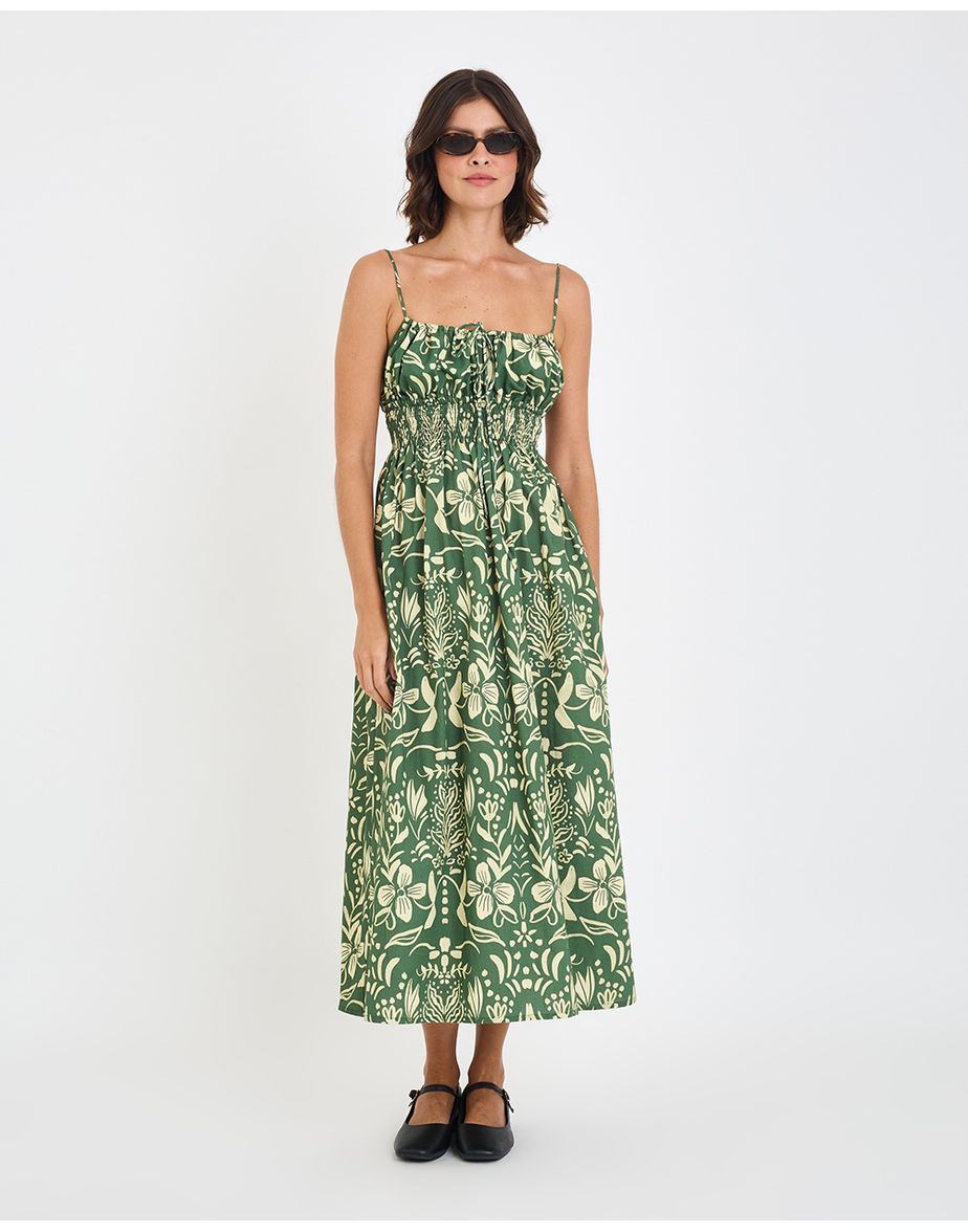 Vestido lastex floral inv estampado