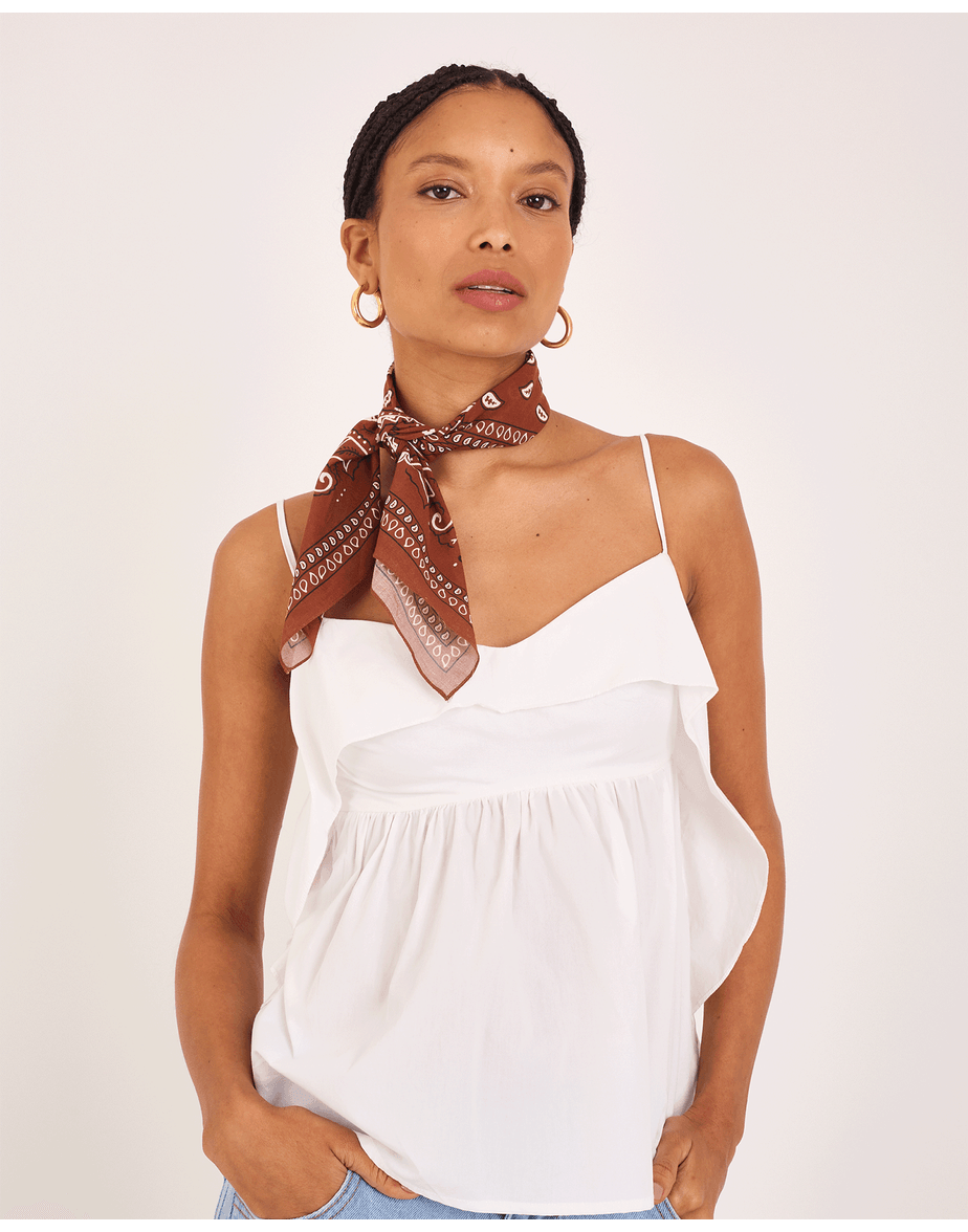 Blusa tricoline kai branco
