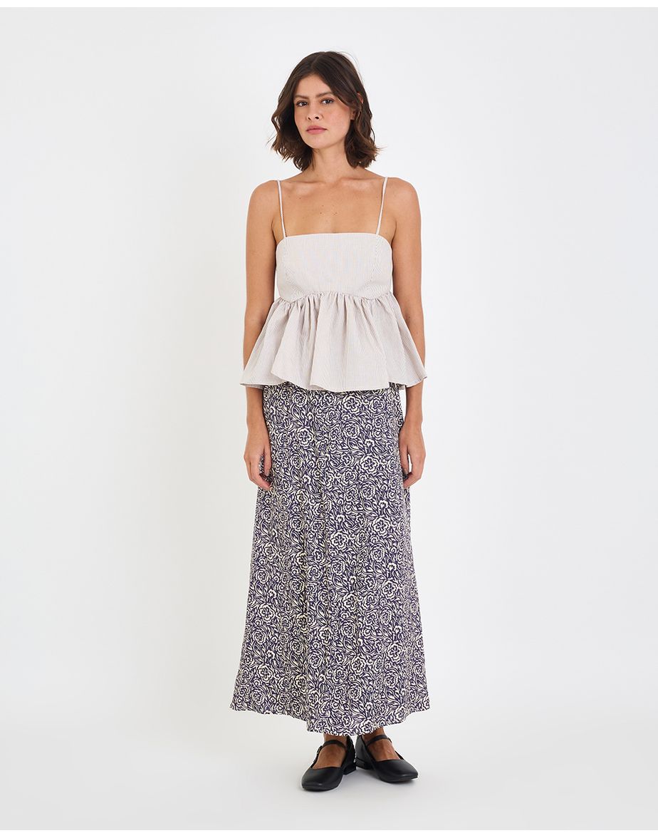 Saia midi pinot inv estampado