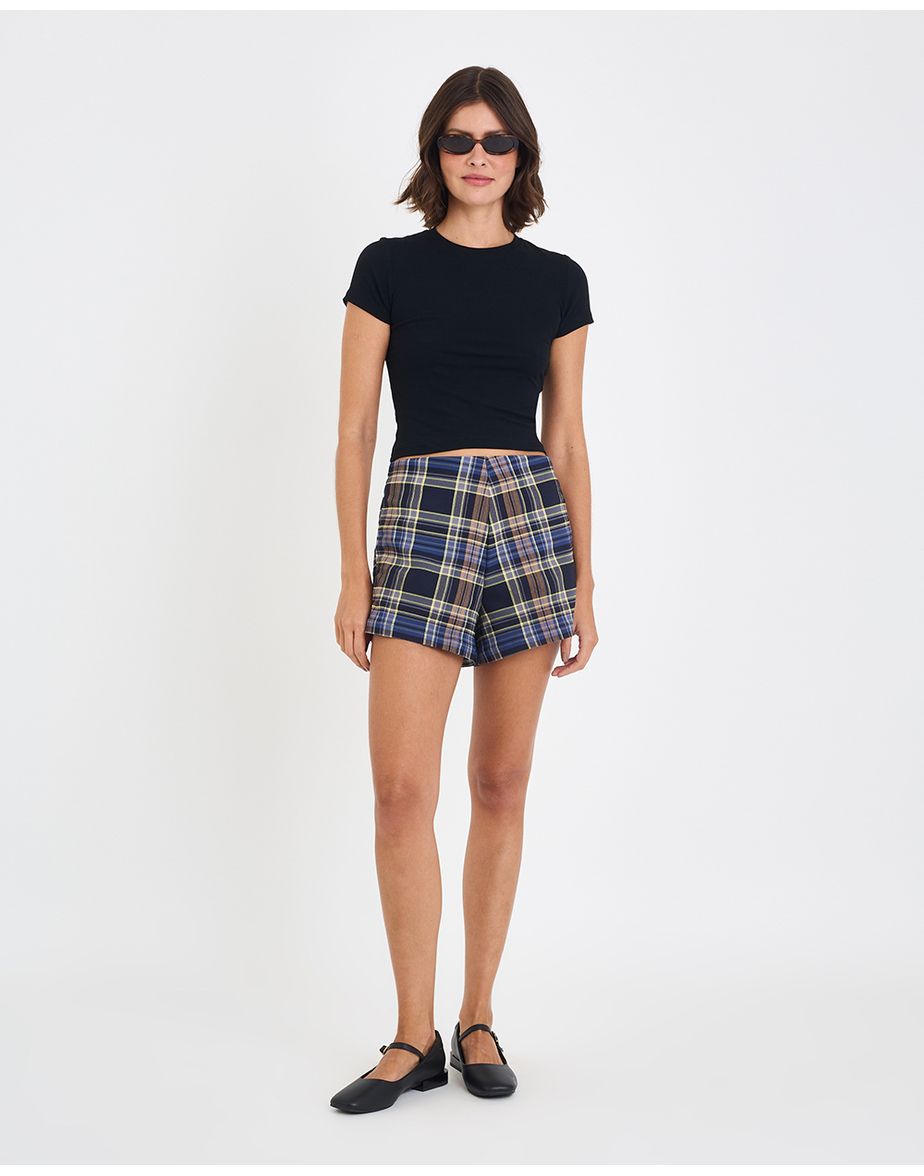 Short tartan inv xadrez