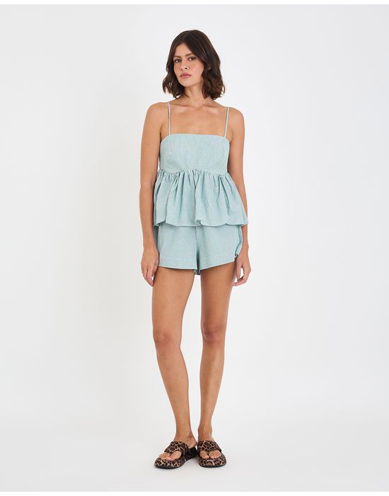Short juan inv listrado verde