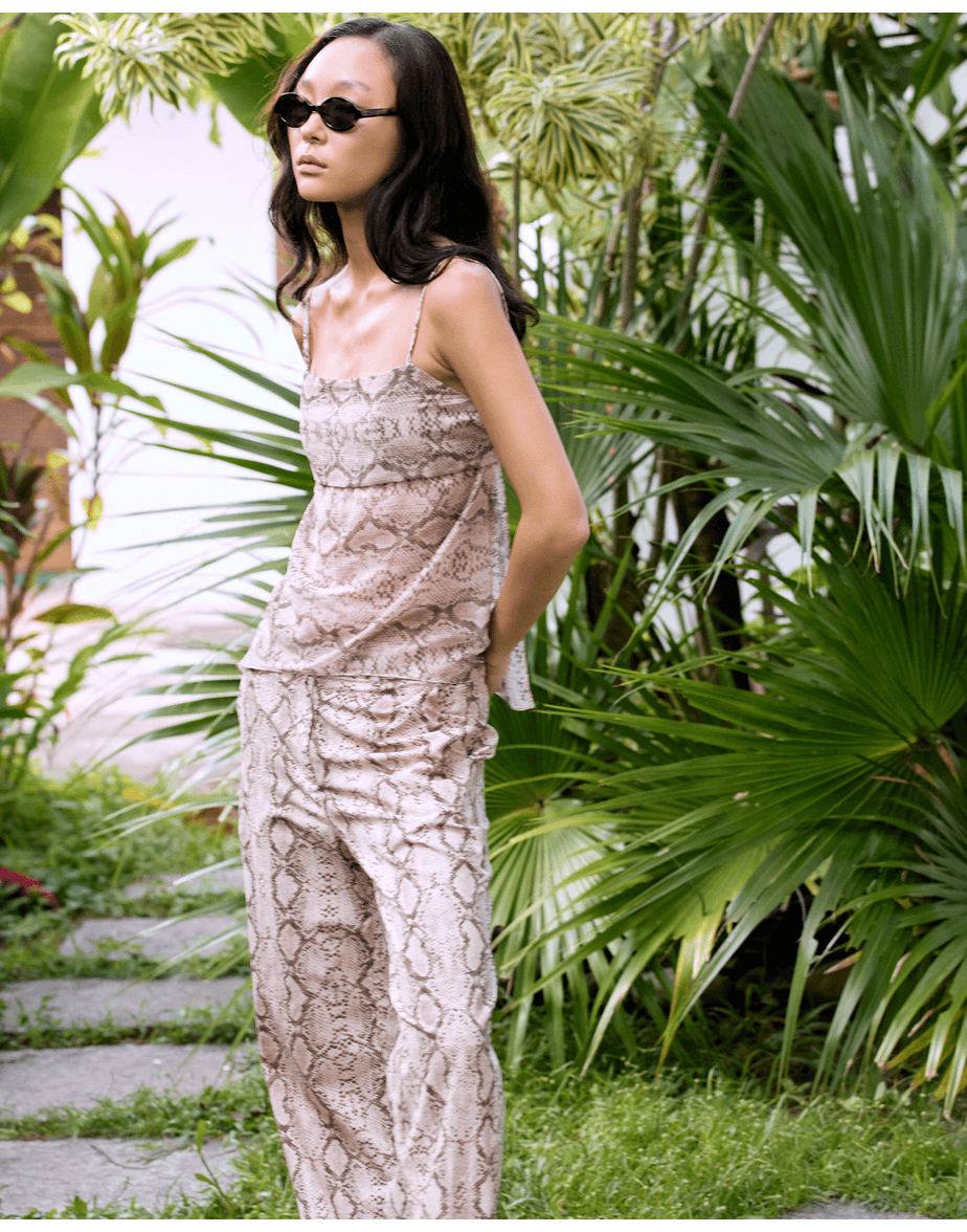 Blusa escama ebi estampado