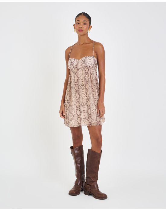 Vestido escama ebi estampado