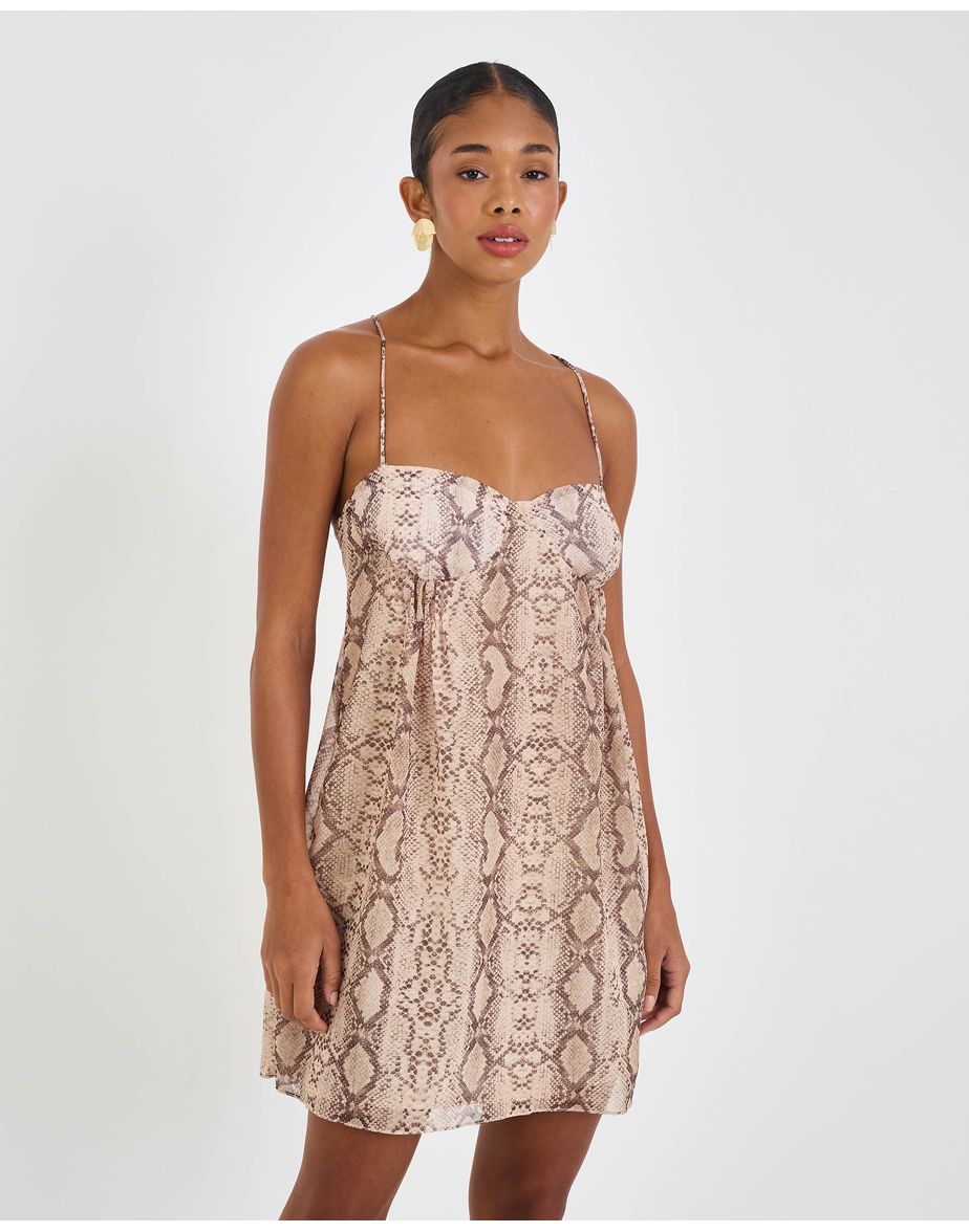 Vestido escama ebi estampado