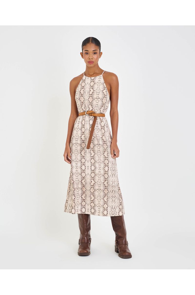 Vestido mg escama ebi estampado