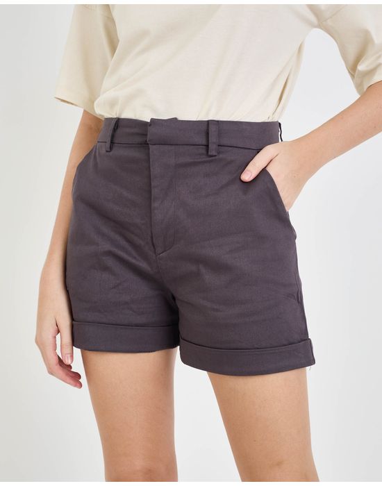 Short plana ebi cinza