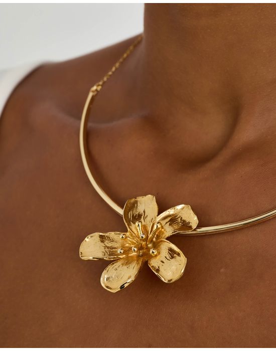 Colar flora ebi dourado