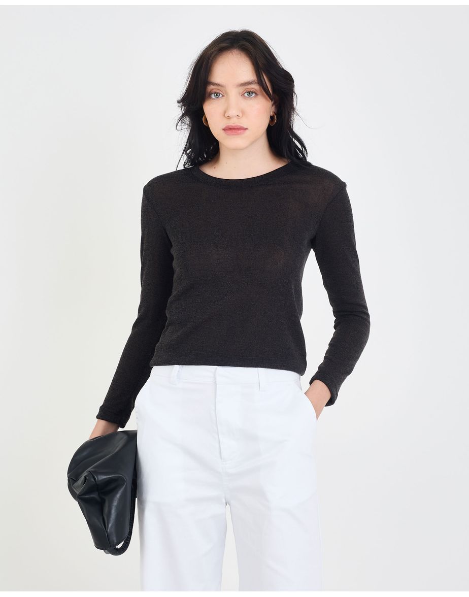 Camiseta malhada ebi preto